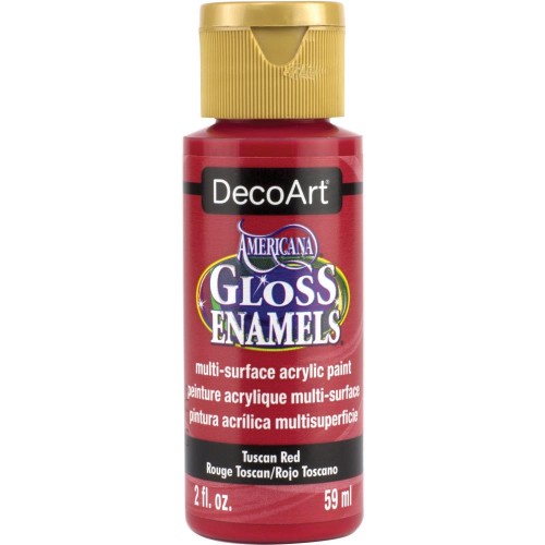 Multi-surface Acrylic Paint - DecoArt Americana Gloss - Tuscan Red x59ml