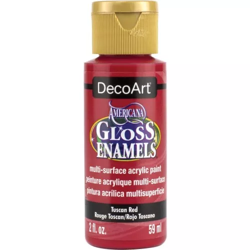 Multi-surface Acrylic Paint - DecoArt Americana Gloss - Tuscan Red x59ml