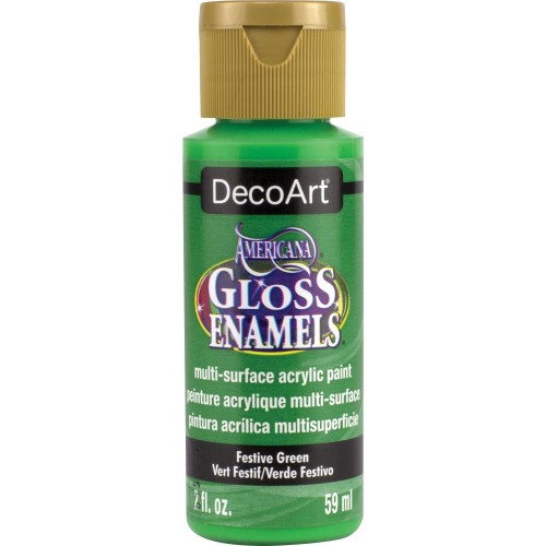 Multi-surface Acrylic Paint - DecoArt Americana Gloss - Festive Green x59ml