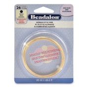 0.41 mm Round Brass Wire - German Style Wire - Gold-Plated x 20 m
