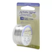 Artistic Wire 1 mm Copper Wire - Tarnish-Resistant Silver-Plated x3.6m