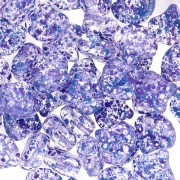 Czech Glass beads Ginko Duo 2 holes 7.5x7.5 mm Confetti Splash Indigo x10g