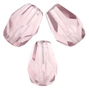 Faceted pear-shaped beads, 7x5 mm - Light Amethyst x25