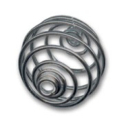 Bead cage 10mm old silver tone x 1|raw }}