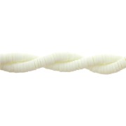 Heishi polymer clay rondelle beads 3.5x1 mm Ivory x45 cm