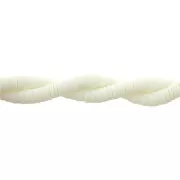Heishi polymer clay rondelle beads 3.5x1 mm Ivory x45 cm