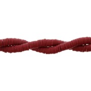 Heishi beads in polymer clay 3.5x1 mm Dark Red x45 cm|raw }}