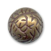 CCB round beads 13mm Bronze tone x1