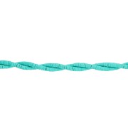 Heishi polymer clay rondelle beads 3x1 mm - Turquoise x45 cm