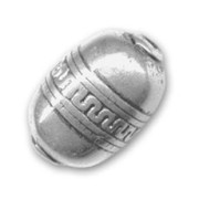 CCB Olive beads 16x11 mm Silver tone x1|raw }}