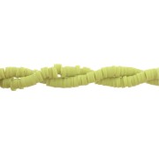 Heishi polymer clay rondelle beads 3x1 mm Anise green x39 cm
