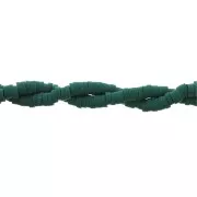 Heishi beads in polymer clay 3x1 mm Pigeon Green x39 cm