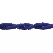 Hard Blue - Heishi beads in polymer clay 3x1 mm Dark Blue x39 cm Heishi beads in polymer clay 3x1 mm Dark Blue x39 cm