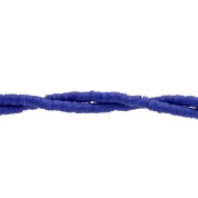 Heishi polymer clay rondelle beads 3x1 mm Hard Blue x45 cm