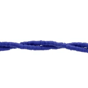 Heishi polymer clay rondelle beads 3x1 mm Hard Blue x45 cm