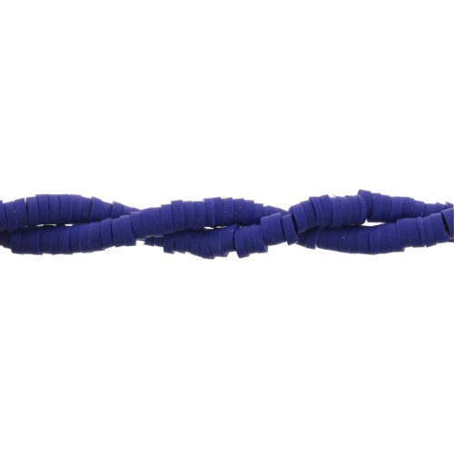 Heishi beads in polymer clay 3x1 mm Dark Blue x39 cm