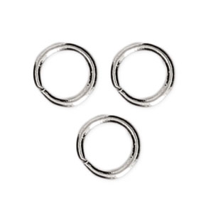 Jumprings open 4x0.6 mm Silver colored x100