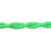 Light green - Heishi polymer clay rondelle beads 3x1 mm Light Green x45 cm Heishi polymer clay rondelle beads 3x1 mm Light Green x45 cm