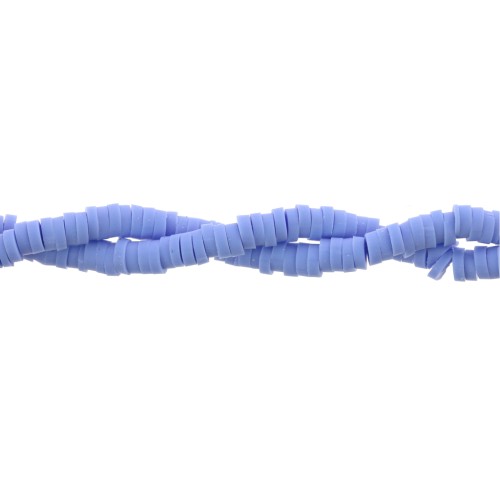 Heishi beads in polymer clay 3x1 mm Sky Blue x39 cm