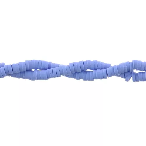 Heishi polymer clay rondelle beads 3x1 mm Sky Blue x39 cm