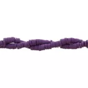 Purple - Heishi polymer clay rondelle beads 3x1 mm Violet x39 cm Heishi polymer clay rondelle beads 3x1 mm Violet x39 cm