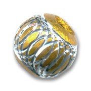 Aluminium Round bead 12mm Topaz x5|raw }}