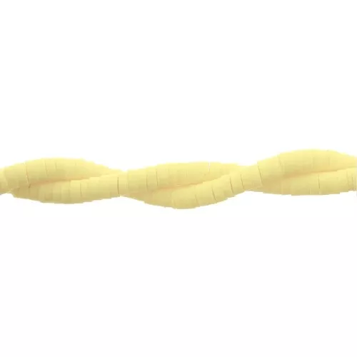 Heishi polymer clay rondelle beads 3x1 mm Yellow x45 cm