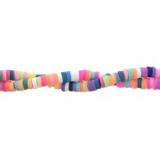 Heishi beads in polymer clay 3x1 mm Multicolored x39 cm|raw }}