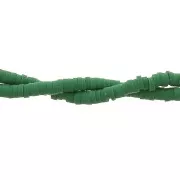 Pine green - Heishi beads in polymer clay 3x1 mm Fir Green x39 cm Heishi beads in polymer clay 3x1 mm Fir Green x39 cm