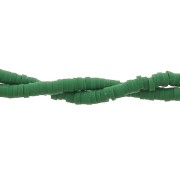 Heishi polymer clay rondelle beads 3x1 mm Fir Green x39 cm