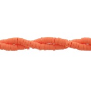 Heishi beads in polymer clay 3x1 mm Orange x39 cm|raw }}