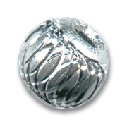 Aluminium Round bead 12mm Silver color x5|raw }}