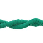 Heishi beads in polymer clay 6x1 mm Green emerald x39 cm