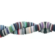 Heishi beads polymer clay rondelles 6x1 mm Multicolor Blue/Violet x39 cm