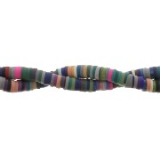 Heishi beads in polymer clay 3.5x1 mm Multicolored Blue/Violet x45 cm|raw }}