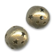 Filigreed metal ball Star 18mm bronze tone x1|raw }}