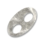 Coffee grain spacer 16x12mm Old silver tone x1|raw }}