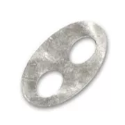 Coffee grain spacer 16x12mm Old silver tone x1