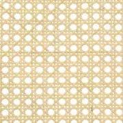 Wickerwork 1/2 mesh in bleached rattan - 0.45 m wide - Natural x20 cm