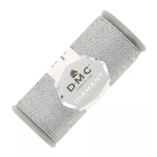 Embroidery thread DMC Diamant Grandé - Silver (G415) x20m