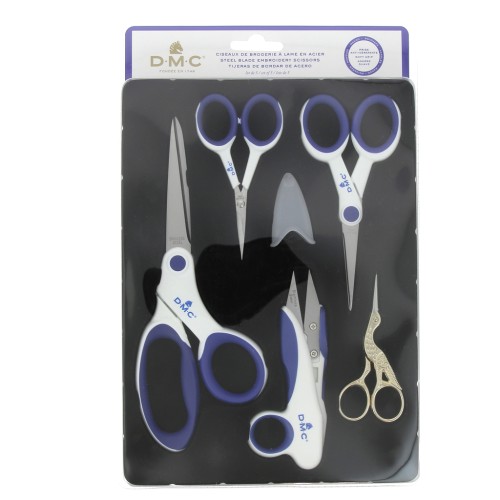 Steel blade embroidery scissors set x1
