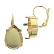 Leverback earrings for 4320 18x13 mm Gold Tone x2|raw }}