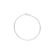 925 Sterling Silver 20 mm x 0.7mm earring hoops to decorate x2