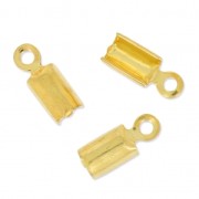 Round end clips 3mm fine Gold plated x6|raw }}
