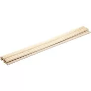 Wooden sitcks 30 cm for drilled base for weaving baskets - Natural x10