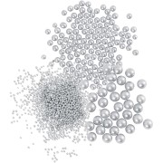 Assortment of mini glass beads from 0.6 to 3 mm - Nacre x3