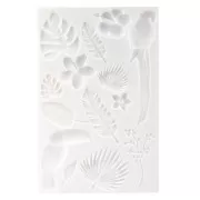 Oven-safe silicone mold for polymer clay, resin and metal clay - Tropical x1