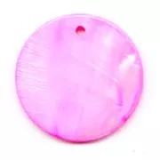 Mother-of-Pearl round sequin 30mm Rose x1