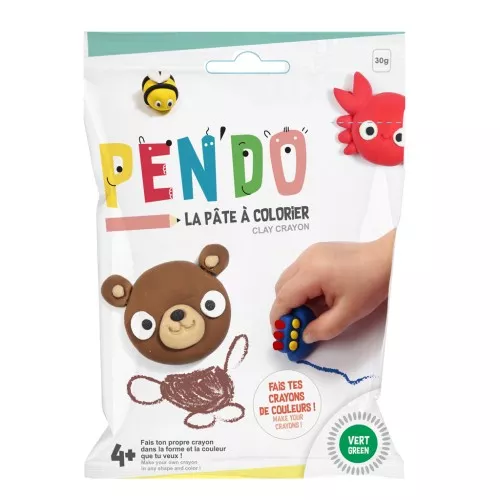 Pen'Do the coloring clay - Make your own clay crayons - Green x30g
