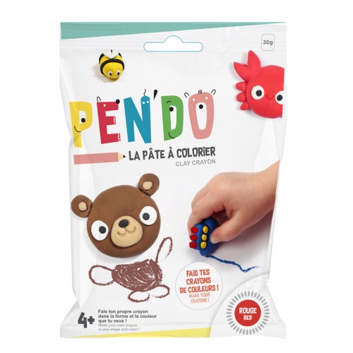 Pen'Do the coloring clay - Make your own clay crayons - Red x30g